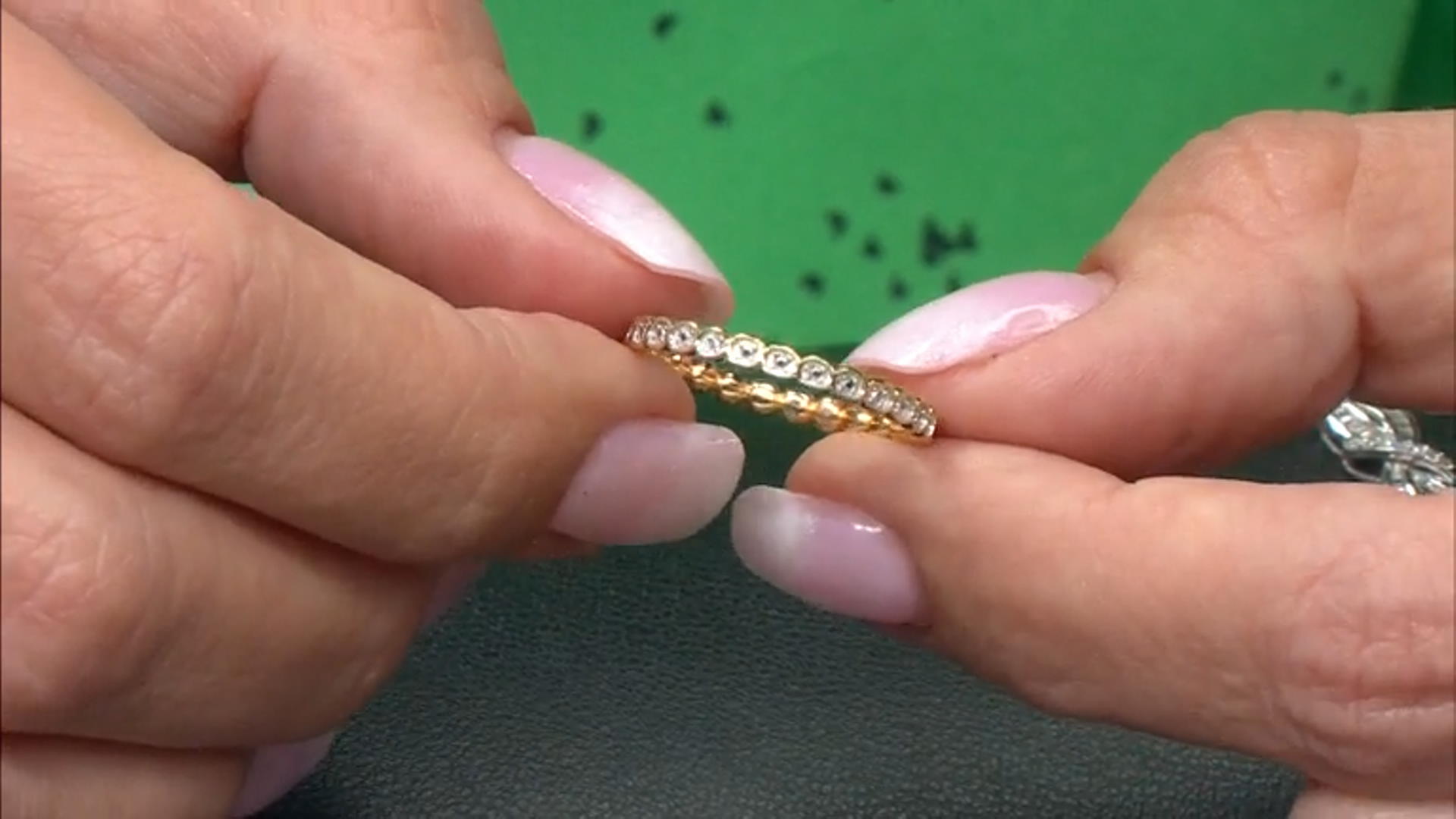 White Diamond Accent Rhodium And 18k Yellow And Rose Gold Over Sterling Silver Set Of 3 Rings Video Thumbnail