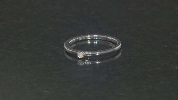 White Diamond Rhodium Over Sterling Silver Set of 5 Stackable Band Rings 0.40ctw Video Thumbnail