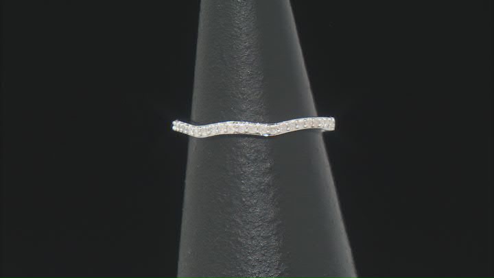 White Diamond Rhodium Over Sterling Silver Halo Ring With Matching Band 0.50ctw Video Thumbnail