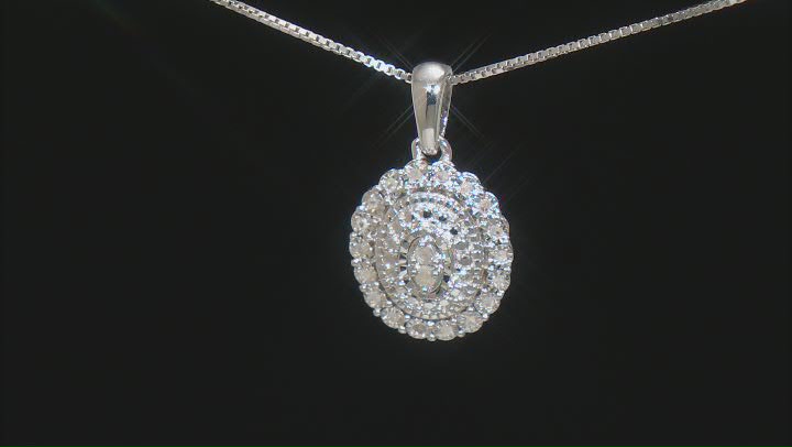 White Diamond Rhodium Over Sterling Silver Pendant, Earring And Ring Jewelry Set 0.25ctw Video Thumbnail