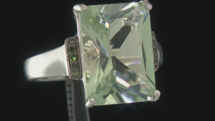 Green Prasiolite Sterling Silver Ring 5.55ctw Video Thumbnail