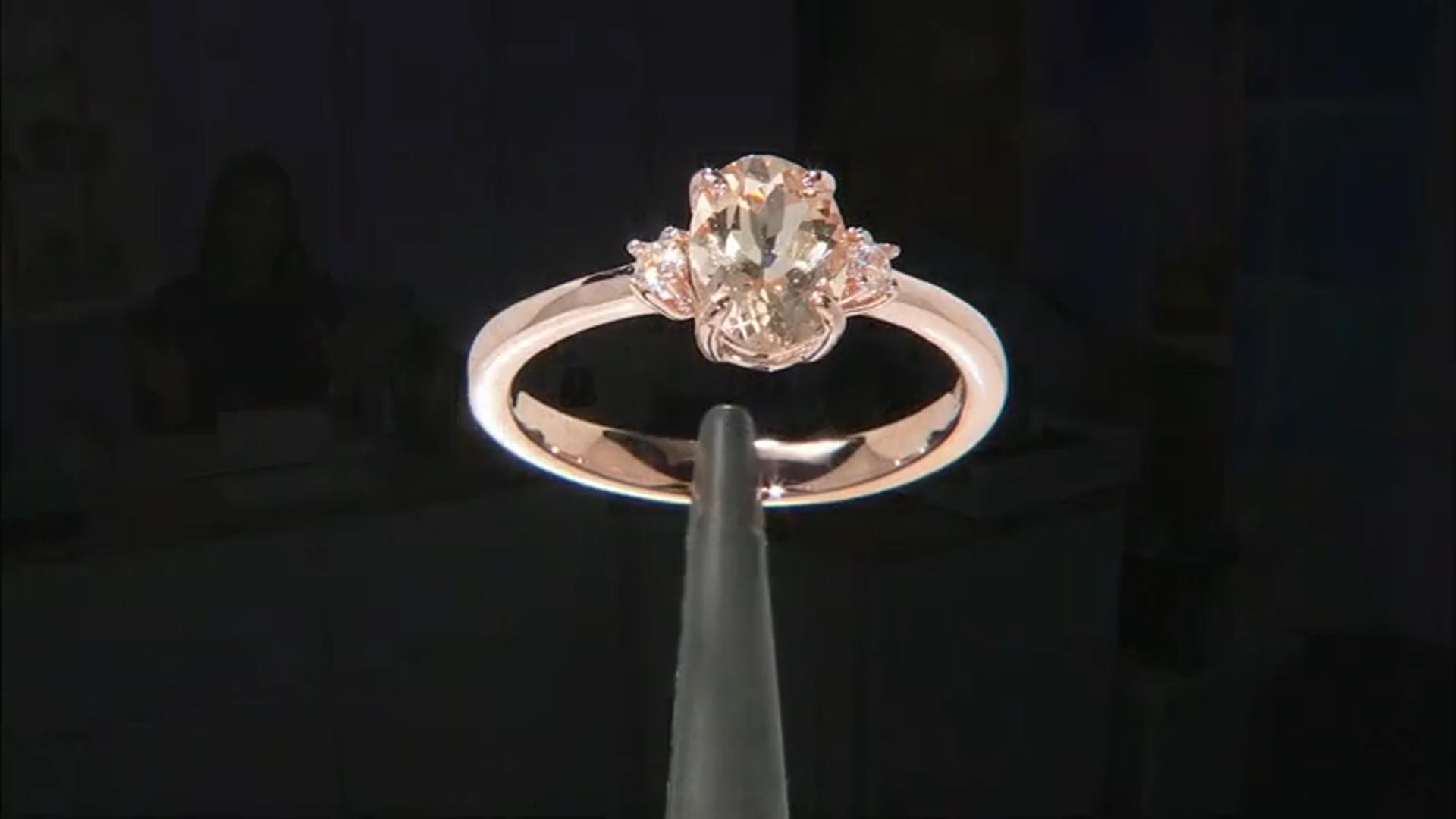 Peach Morganite 18k Rose Gold Over Sterling Silver Ring 1.04ctw Video Thumbnail