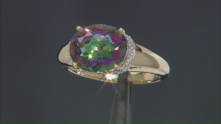Multi-Color Quartz 18K Yellow Gold Over Sterling Silver Ring 4.09ctw Video Thumbnail