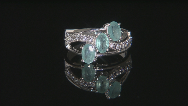 Green Grandidierite Sterling Silver Ring.1.62ctw Video Thumbnail