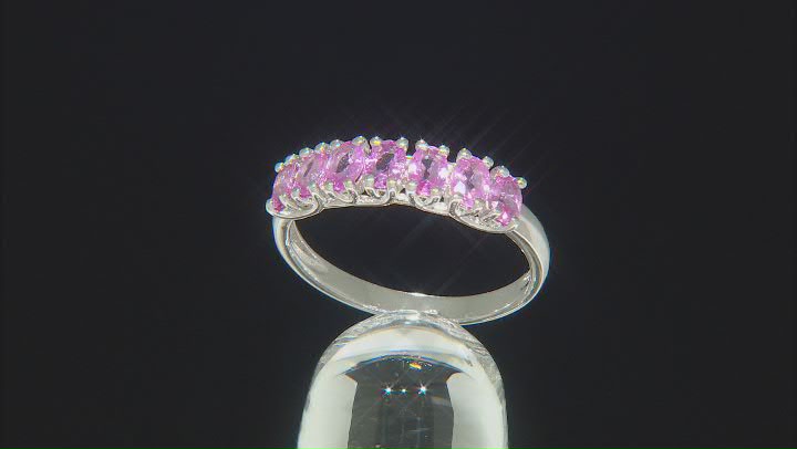 Pink Ceylon Sapphire Sterling Silver Band Ring 1.25ctw Video Thumbnail