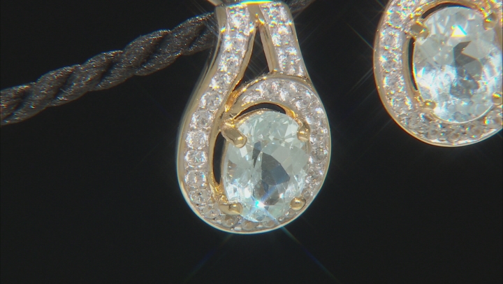 Blue Cabo Delgado Apatite 18K Yellow Gold Over Silver Earrings 2.36ctw Video Thumbnail