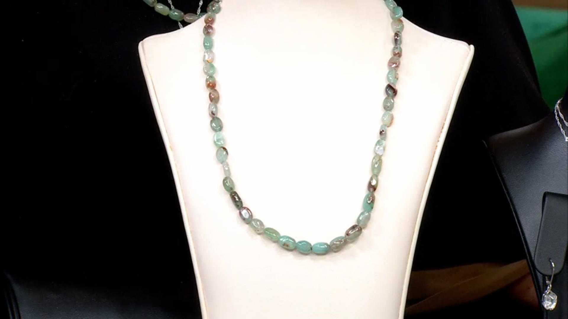 Aquaprase® Rhodium Over Silver Bead Strand Necklace Video Thumbnail
