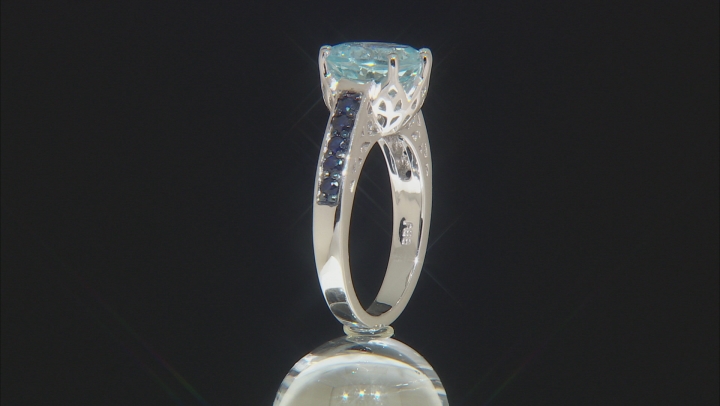 Sky Blue Topaz Rhodium Over Silver Ring 4.65ctw Video Thumbnail