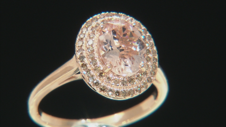Peach Morganite 10k Rose Gold Ring 1.43ctw Video Thumbnail