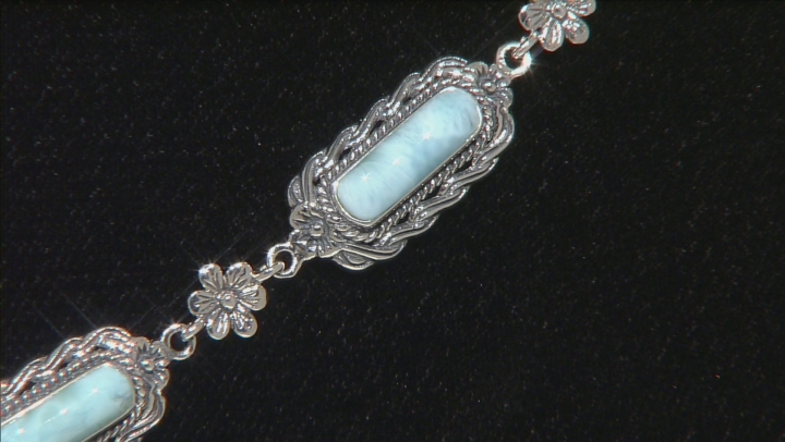 Larimar Sterling Toggle Bracelet - Silver Fox Jewelry