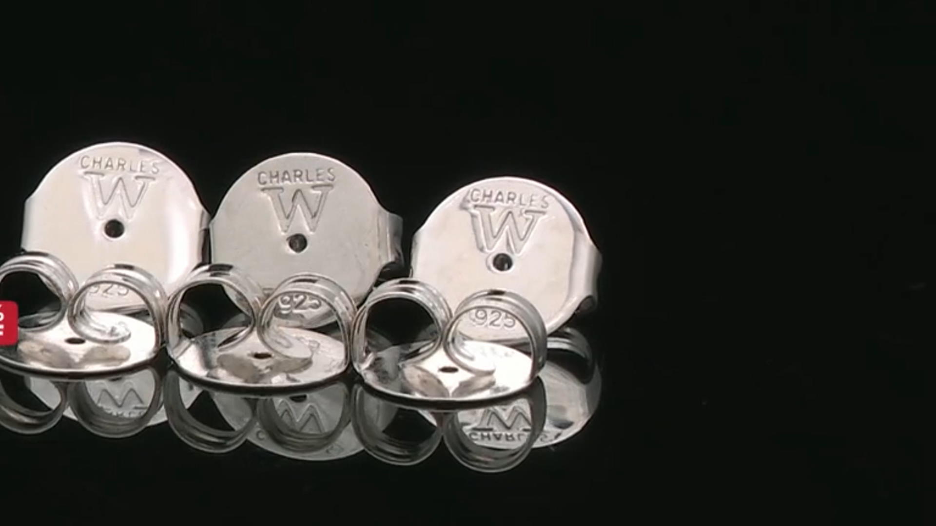 6 Piece Set Of Rhodium Over Sterling Silver Jumbo Friction Backs Video Thumbnail