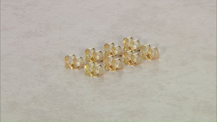 8 Piece Set of 18K Yellow Gold Over Sterling Silver X-Large Backs Video Thumbnail