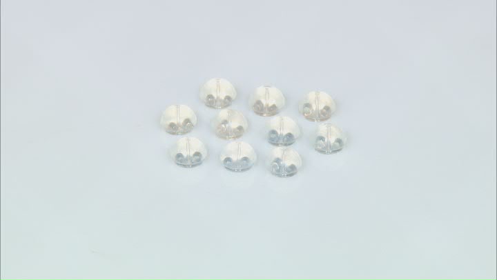 Rhodium Over 14k White Gold & 14k Yellow Gold Silicone Bubble Earring Backs 10 Pieces Total Video Thumbnail