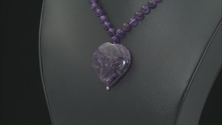 Purple Amethyst Sterling Silver Necklace Video Thumbnail