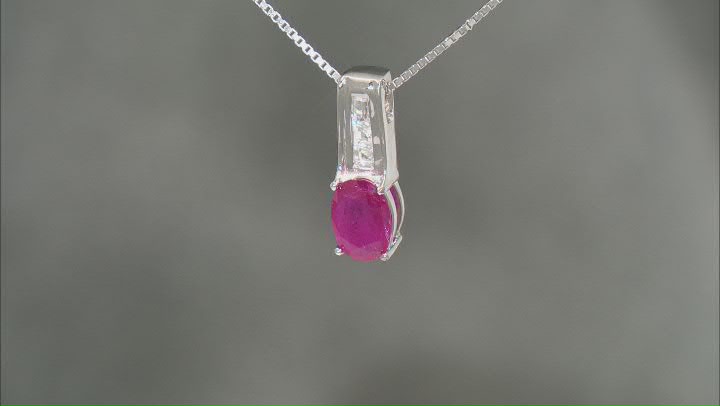 Red Mahaleo® Ruby Sterling Silver Pendant With Chain 1.41ctw Video Thumbnail