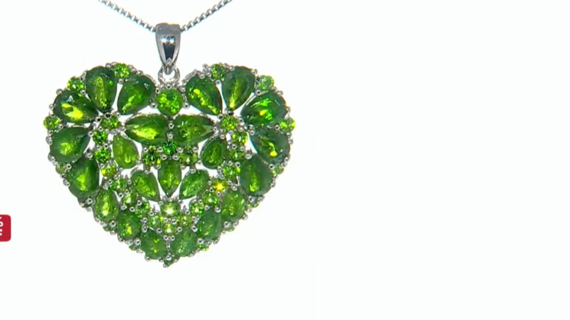 Green Chrome Diopside Rhodium Over Sterling Silver Pendant With Chain 9.39ctw Video Thumbnail