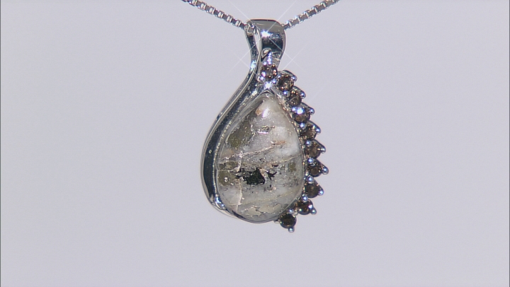 Golden Pyrite Sterling Silver Pendant With Chain .34ctw Video Thumbnail