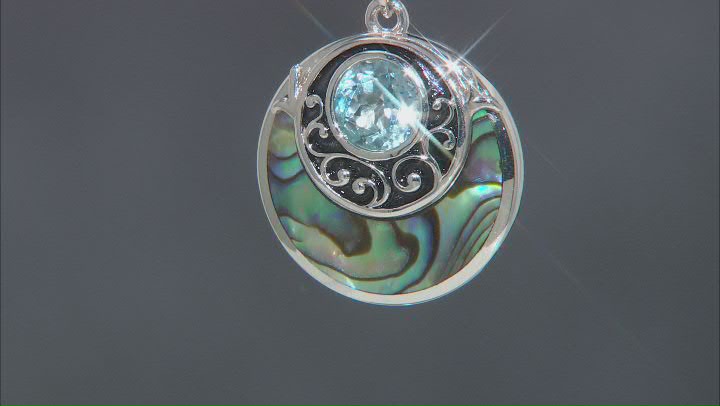 Sky Blue Glacier Topaz Sterling Silver Pendant With Chain 1.65ct Video Thumbnail