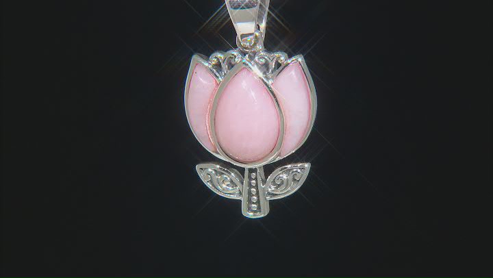 Pink Opal Sterling Silver Enhancer With Chain Video Thumbnail