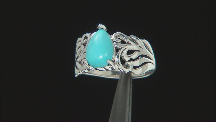 Blue Sleeping Beauty Turquoise Sterling Silver Solitaire Ring Video Thumbnail