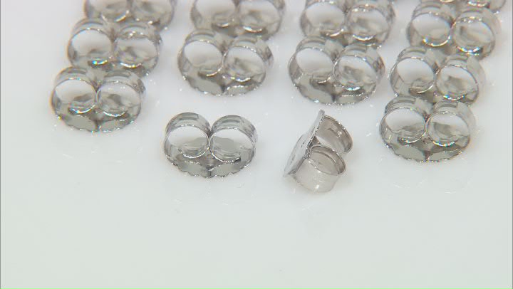 16 pieces or 8 sets of Rhodium over Sterling Silver X-Large Backs Video Thumbnail
