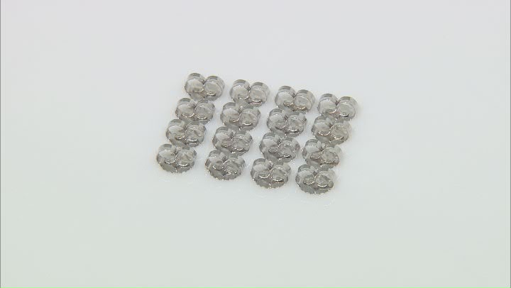 16 pieces or 8 sets of Rhodium over Sterling Silver X-Large Backs Video Thumbnail