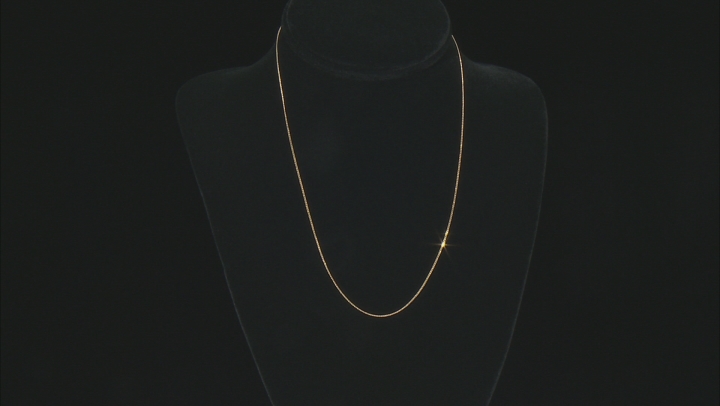 Splendido Oro™ 14K Yellow Gold Baby Curb Chain  18 Inch Necklace Video Thumbnail