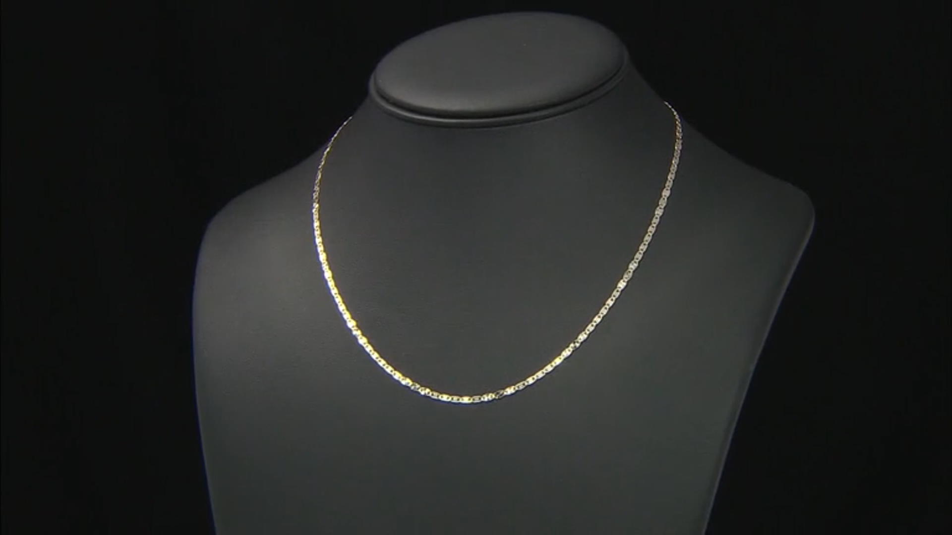 14K Yellow Gold and 14K White Gold Over 14K Yellow Gold 2.5MM Starburst Chain Video Thumbnail