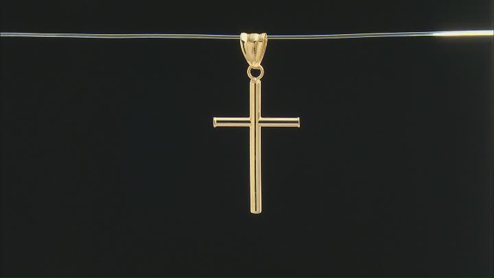 18K Yellow Gold Cross Pendant Video Thumbnail