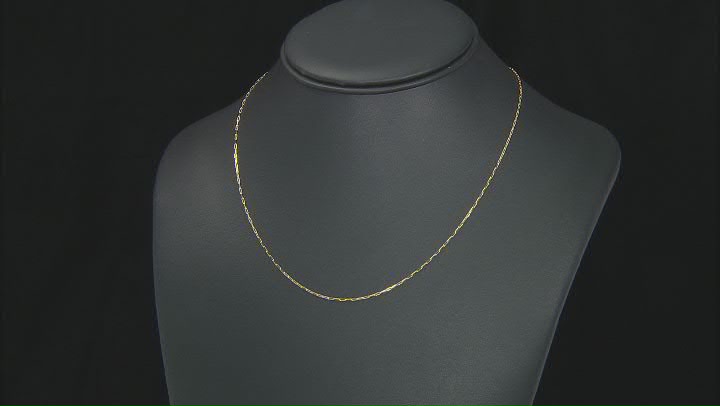 14k Yellow Gold Paperclip Link 20 Inch Chain Video Thumbnail