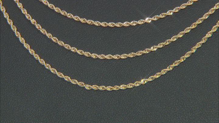 14K Yellow Gold Multi-strand Rope Necklace Video Thumbnail