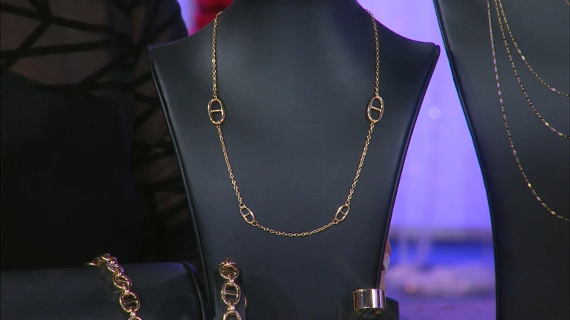 14K Yellow Gold Mariner Link 18 Inch Station Necklace Video Thumbnail