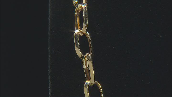 14K Yellow Gold Oval Knife-Edged Rolo 18 Inch Chain Video Thumbnail