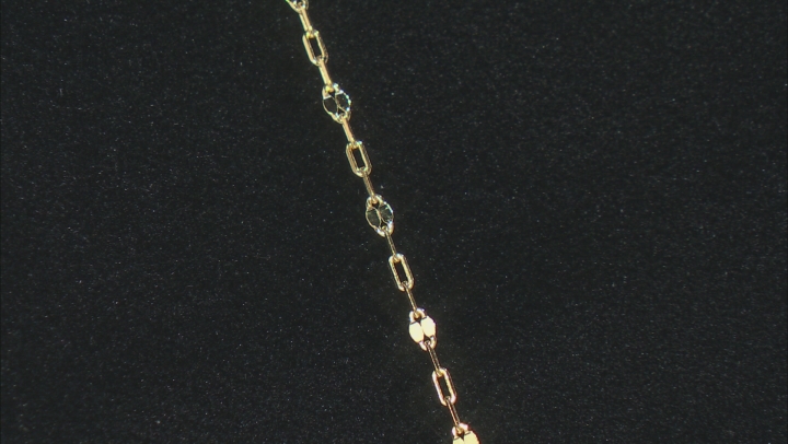 14K Yellow Gold Mirror Station 20 Inch Necklace Video Thumbnail