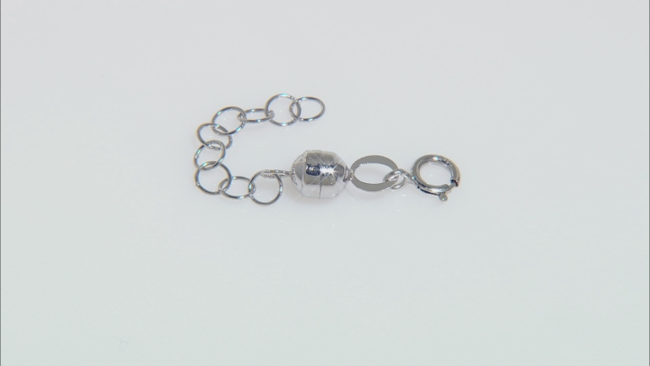 Magnetic Clasp Converter in 14k White Gold With 1 inch Extension Chain Video Thumbnail