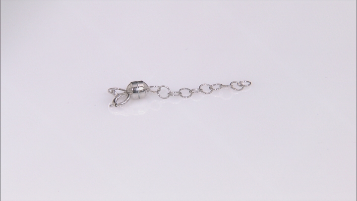 Magnetic Clasp Converter in 14k White Gold With 1 inch Extension Chain Video Thumbnail