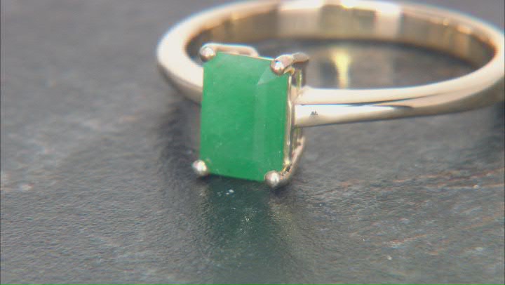 Zambian Emerald 10k Yellow Gold Ring 0.80ct Video Thumbnail