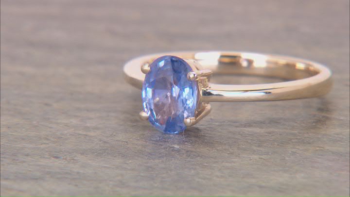 Ceylon Sapphire 14k Yellow Gold Ring 1.51ct Video Thumbnail