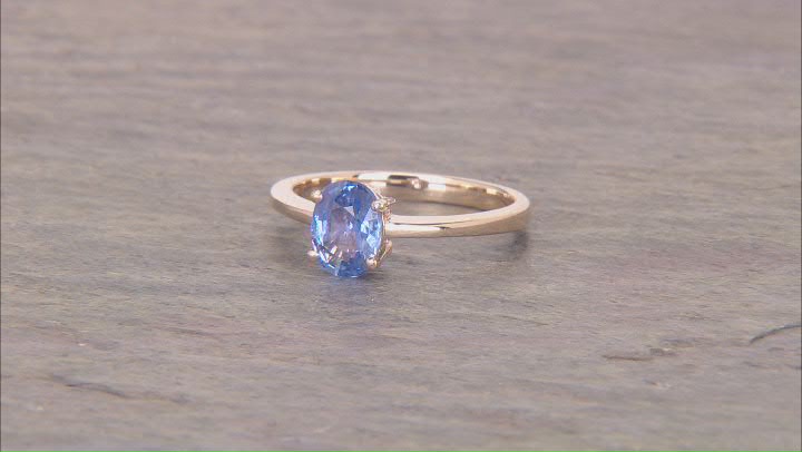 Ceylon Sapphire 14k Yellow Gold Ring 1.51ct Video Thumbnail