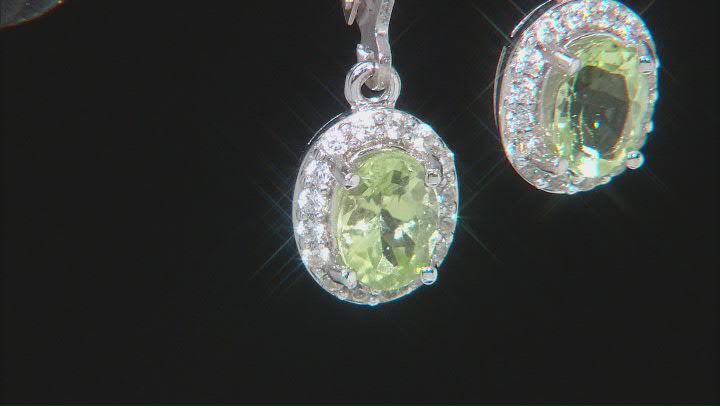 Green Amblygonite Sterling Silver Earrings 1.62ctw Video Thumbnail