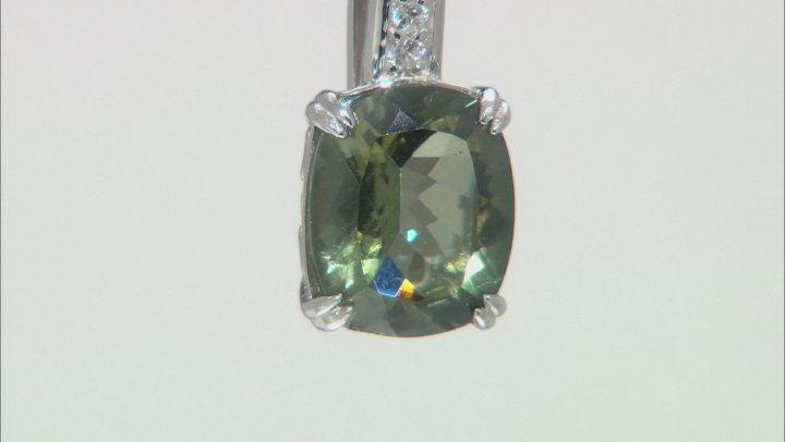 Green Labradorite Sterling Silver Pendant With Chain 3.32ctw Video Thumbnail