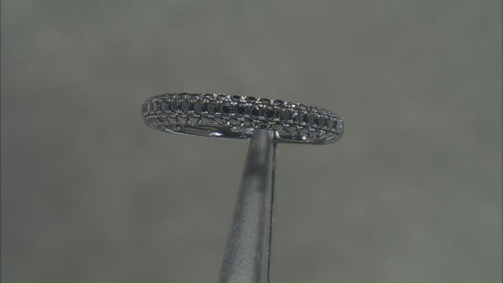 Black Spinel, Black Rhodium Over Sterling Silver Band Ring .85ctw Video Thumbnail