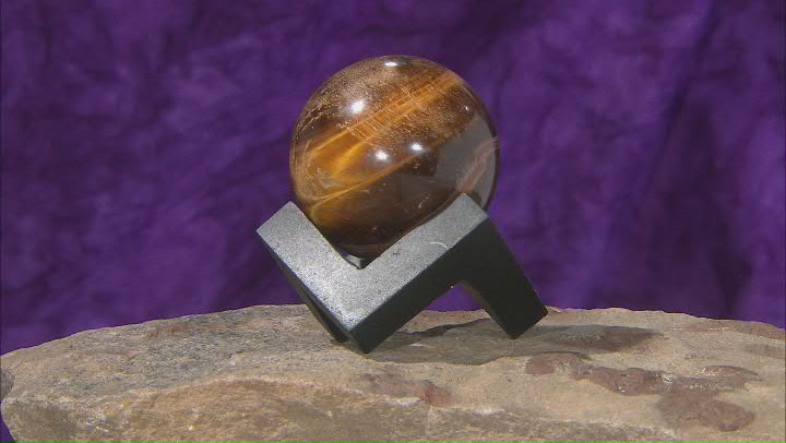Tigers Eye Decorative Sphere Appx 50mm with Stand Video Thumbnail