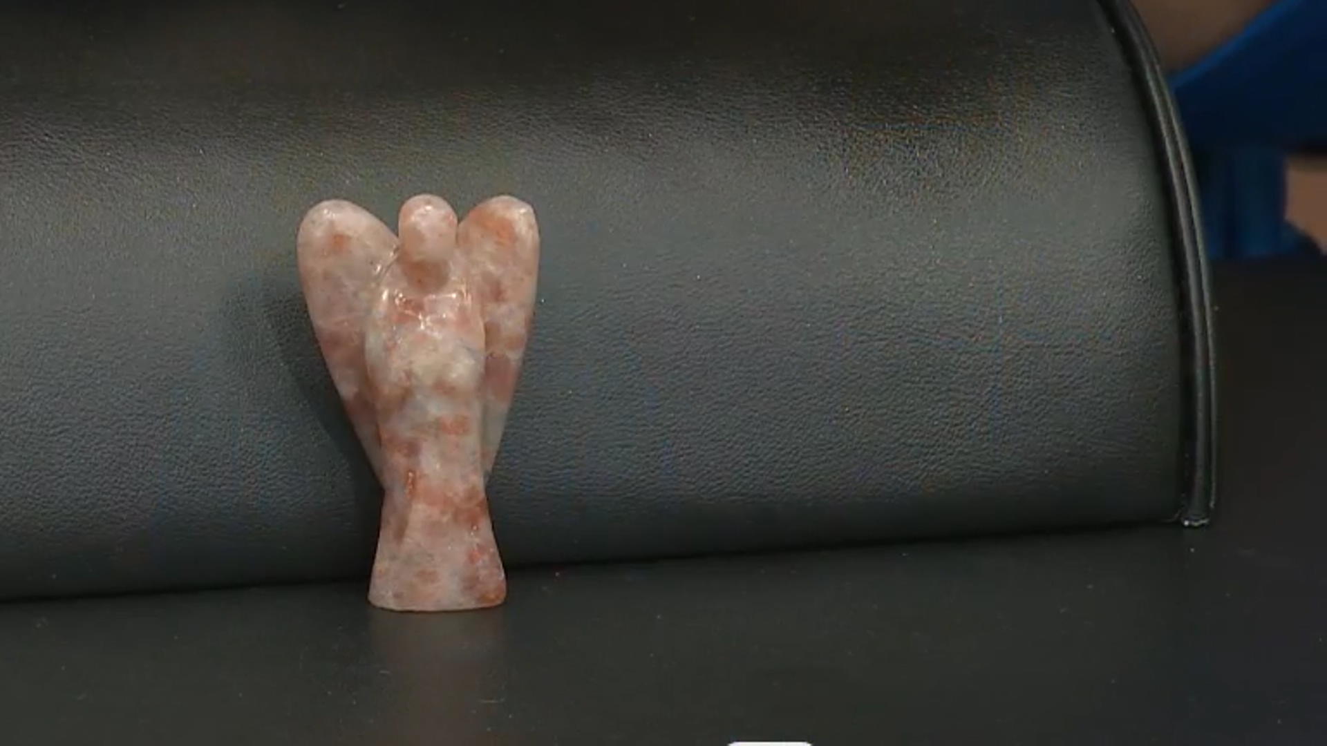 Hand Carved Angel Figurine Set of 3 in Rose Quartz, Feldspar, and Tiger's Eye Video Thumbnail