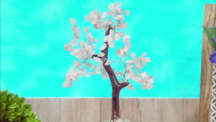 Rose Quartz Gemstone Tree Figurine