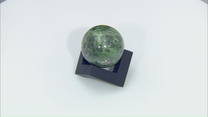 Chrome Diopside Decorative Sphere Appx 47-52mm with Stand Video Thumbnail
