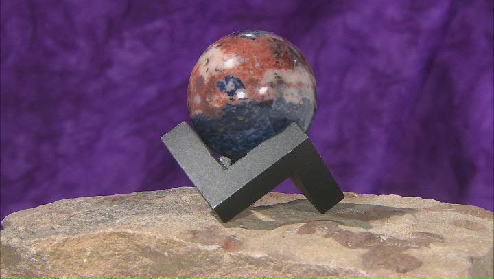 Sodalite Decorative Sphere Appx 47-52mm with Stand Video Thumbnail