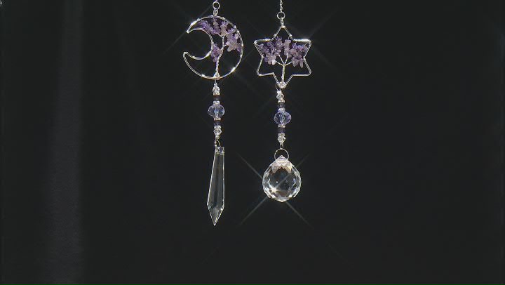 Amethyst and Glass Star and Moon Sun Catchers Video Thumbnail