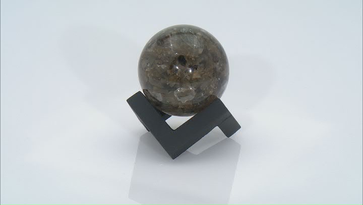 Labradorite in Resin Sphere with Stand Video Thumbnail