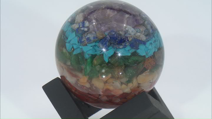 Multi-Stone in Resin Sphere with Stand Video Thumbnail